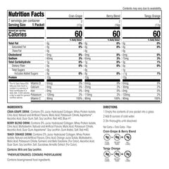 WonderSlim powder packets with colorful flavors and 12g protein.