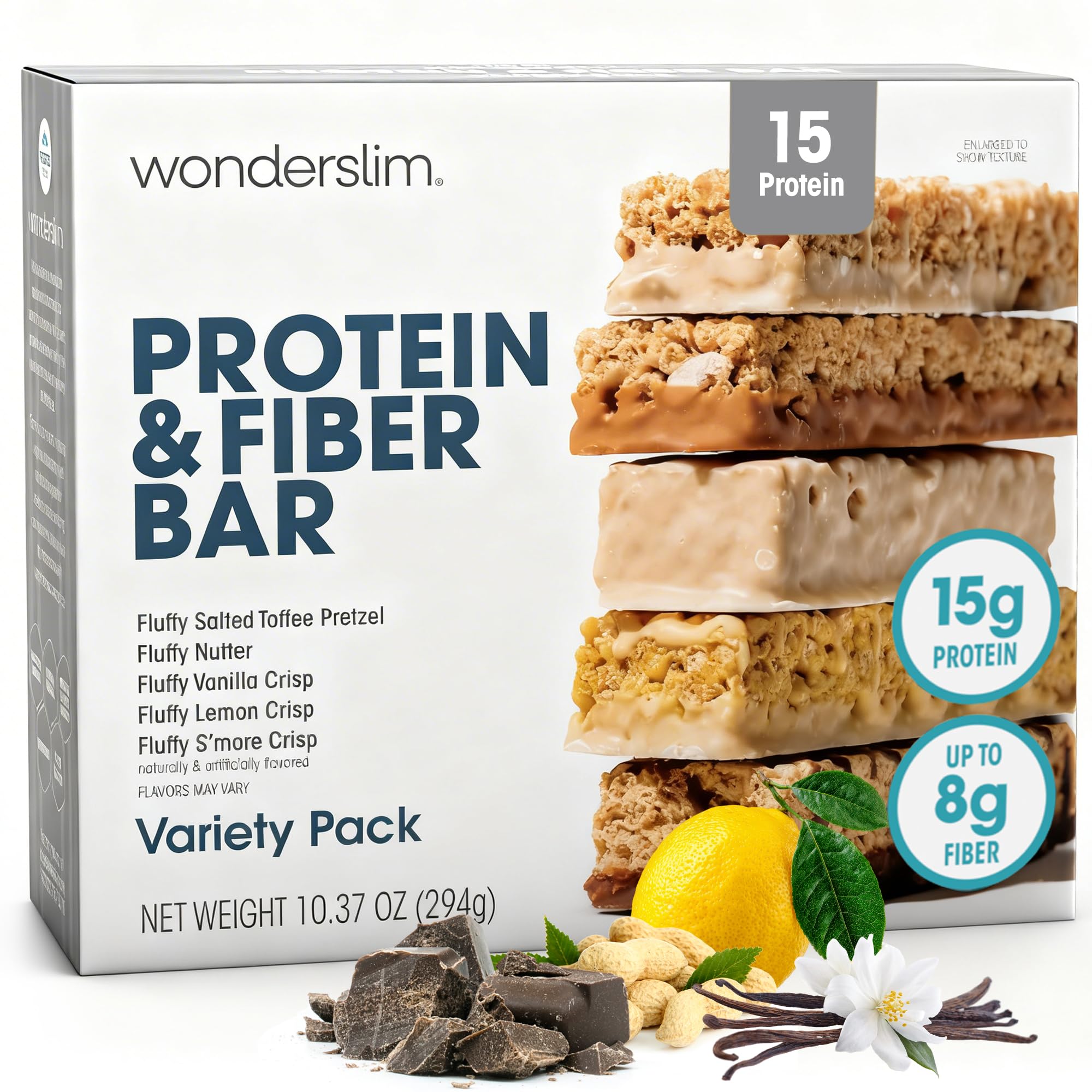 WonderSlim variety-pack bar front view for on-the-go snacking.
