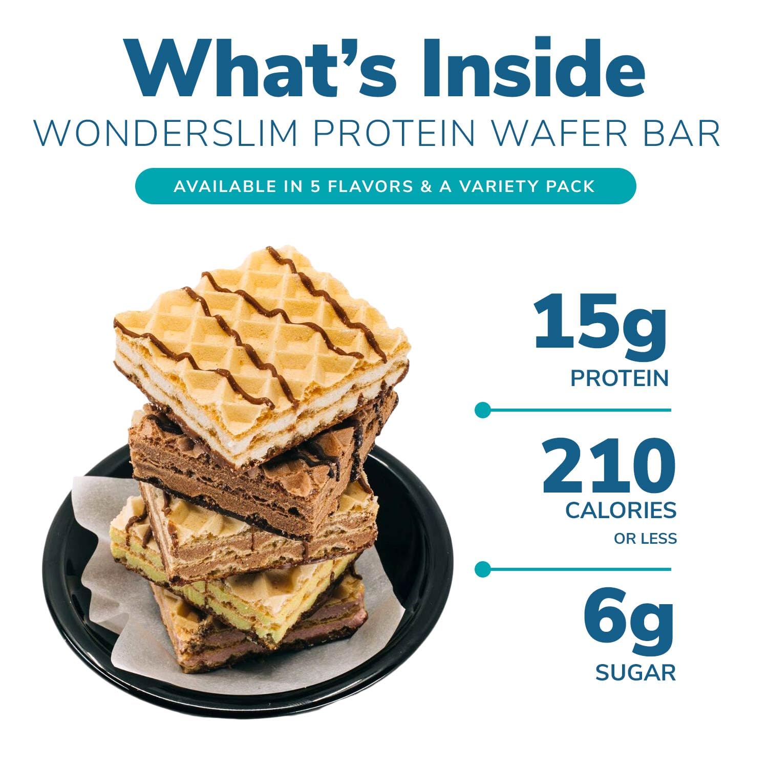WonderSlim variety pack display highlighting five flavors for versatile taste options