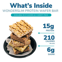 WonderSlim variety pack display highlighting five flavors for versatile taste options