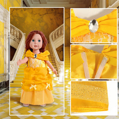 WONDOLL doll dress and tiara combination for quick dress-up and sparkle
