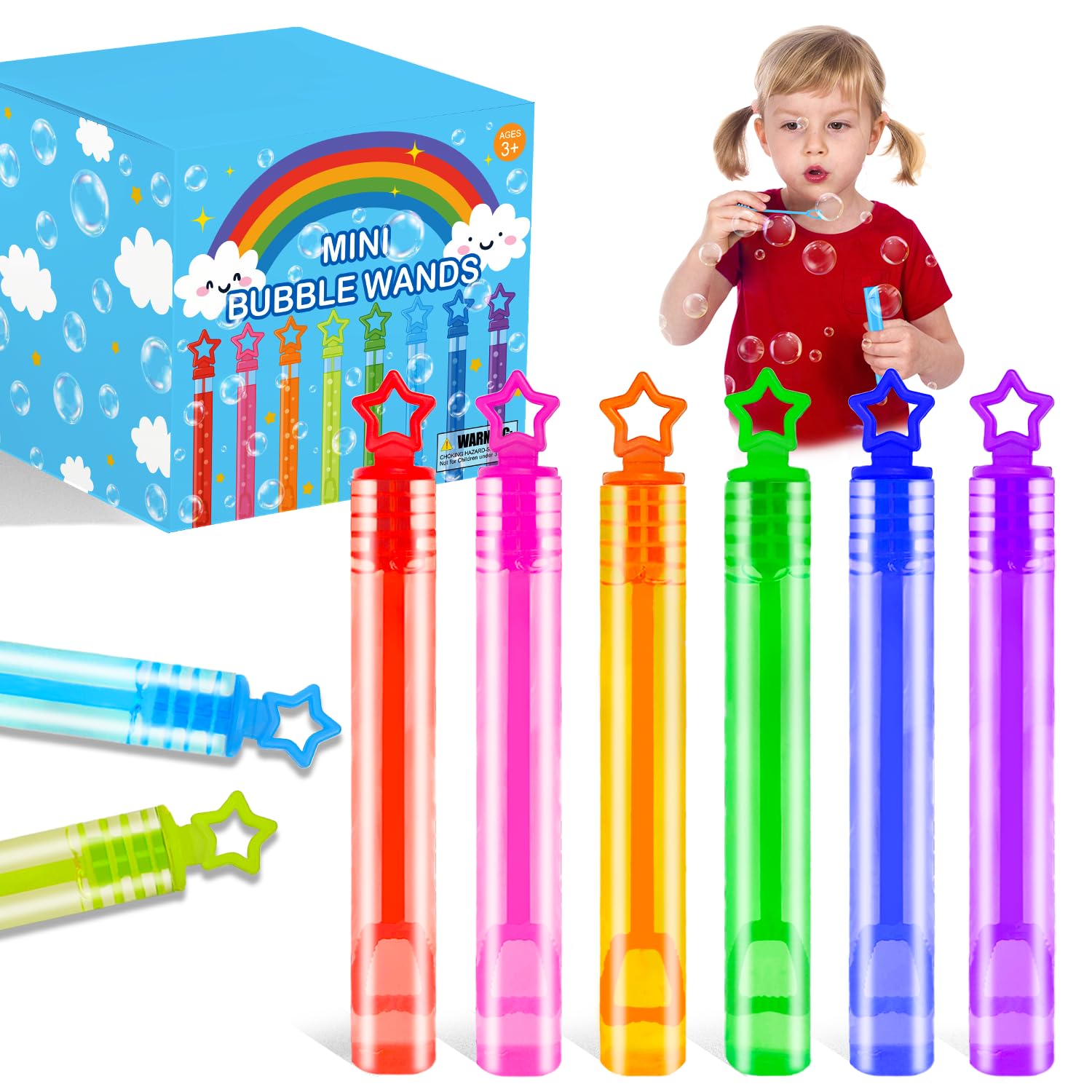 Wondrus bulk mini bubbles with star handles spark festive party fun.