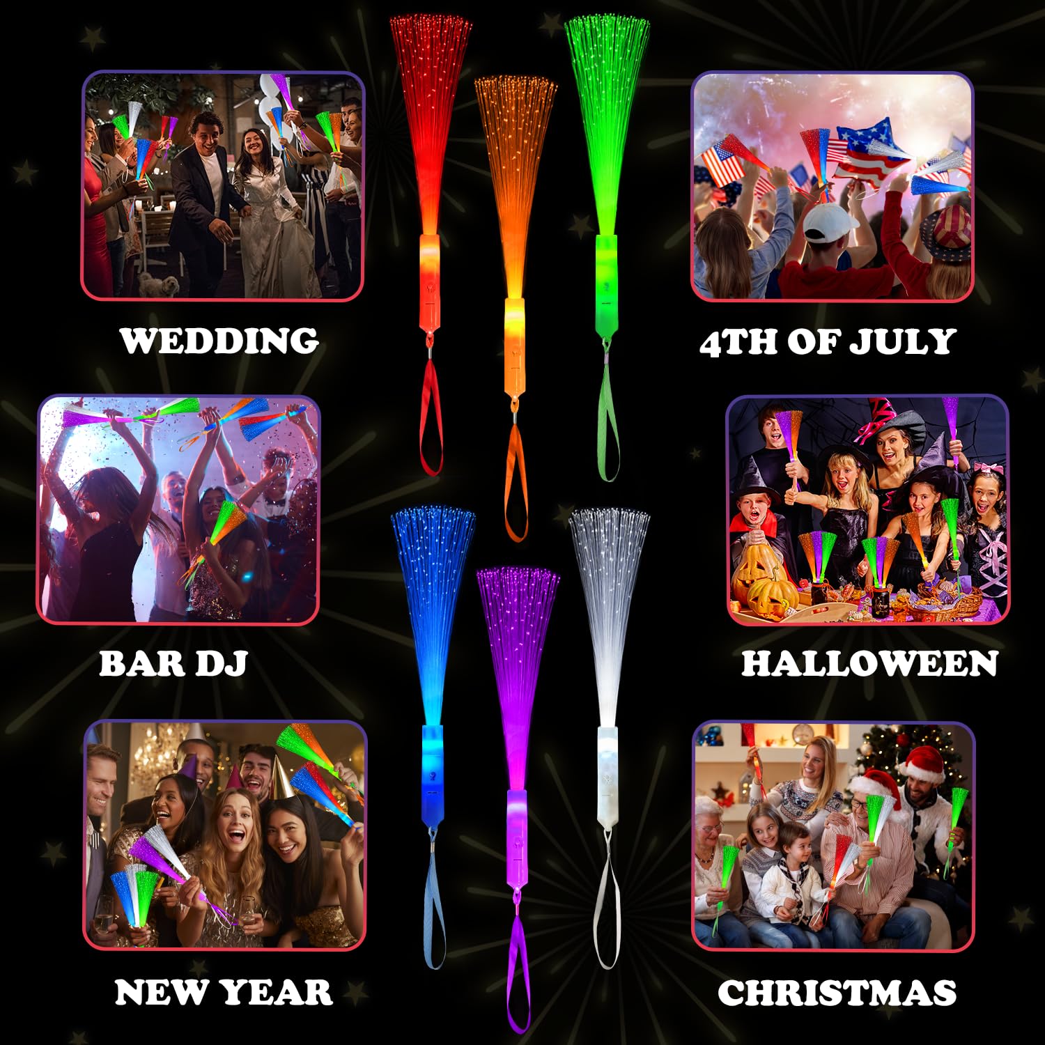 Wondrus glow sticks in orange glow for energetic daytime parties