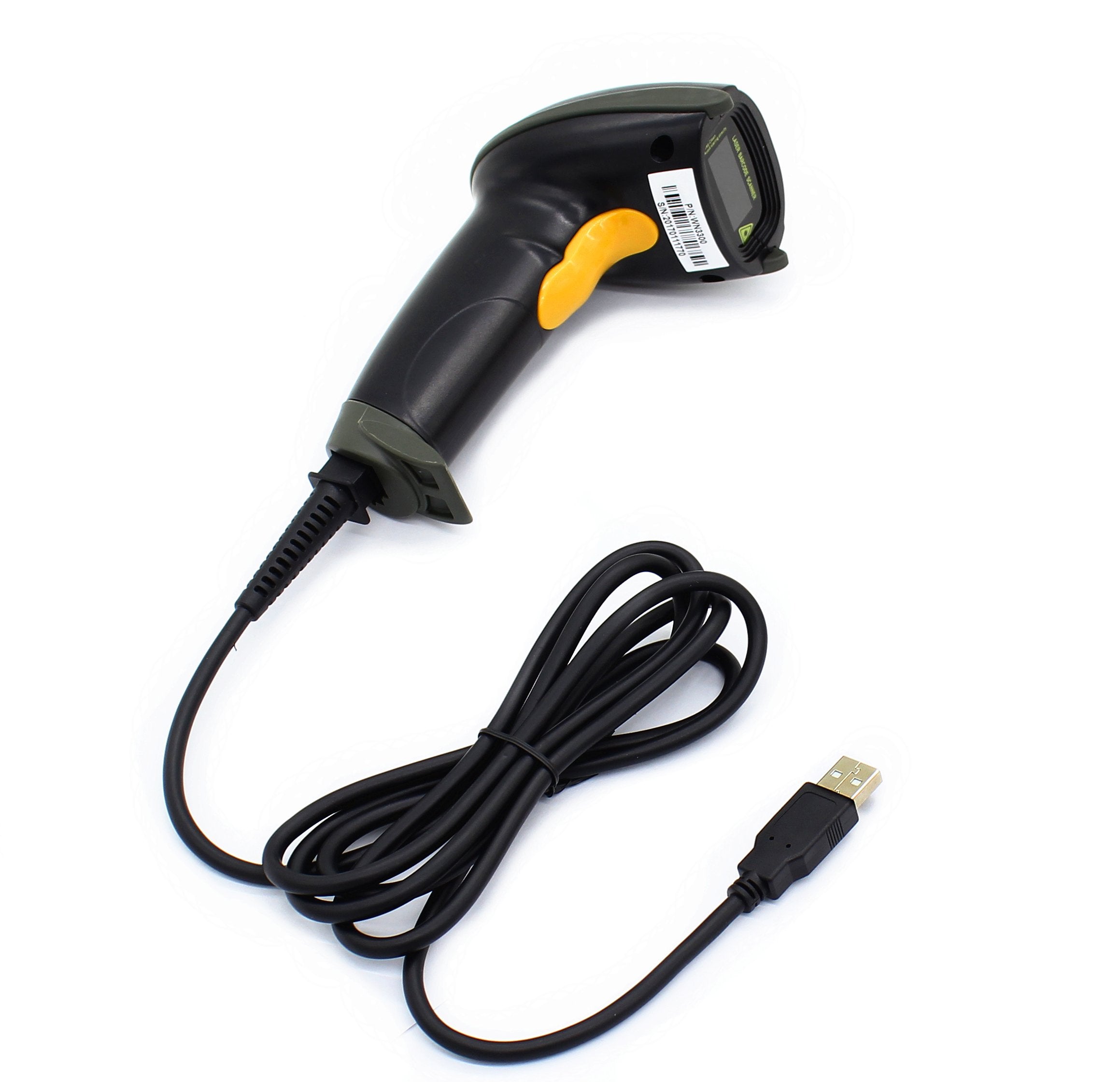 WoneNice USB laser barcode scanner front view for fast retail scans.