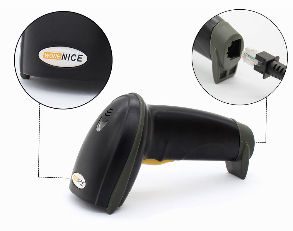 WoneNice barcode scanner in-use at point-of-sale.