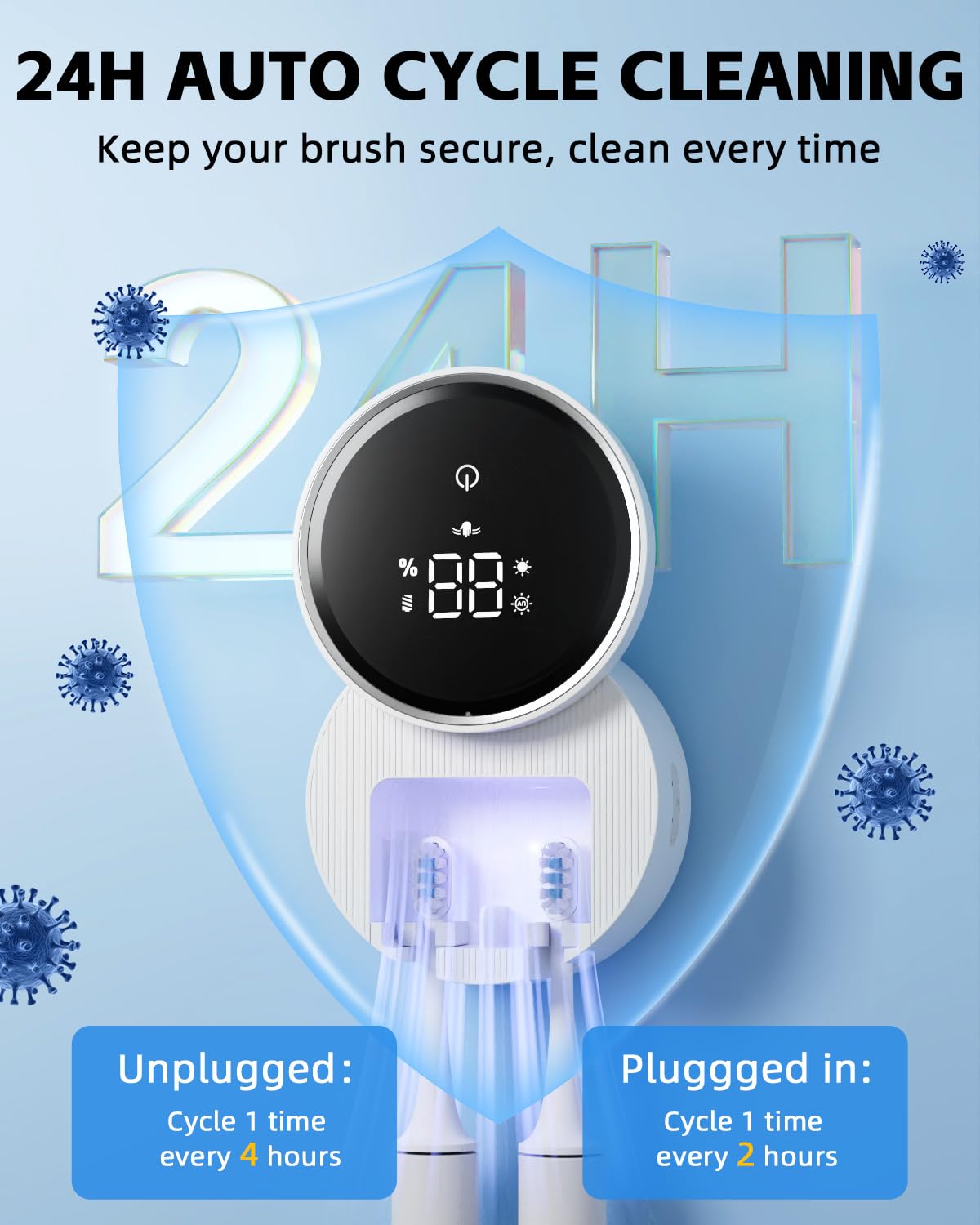 WONICO minimalist LED display adds a touch of modern bathroom decor