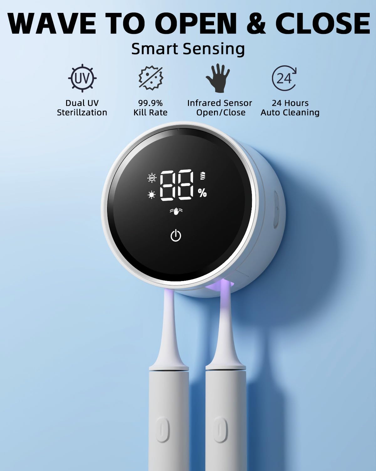 WONICO wall-mounted toothbrush holder keeps brushes off the counter