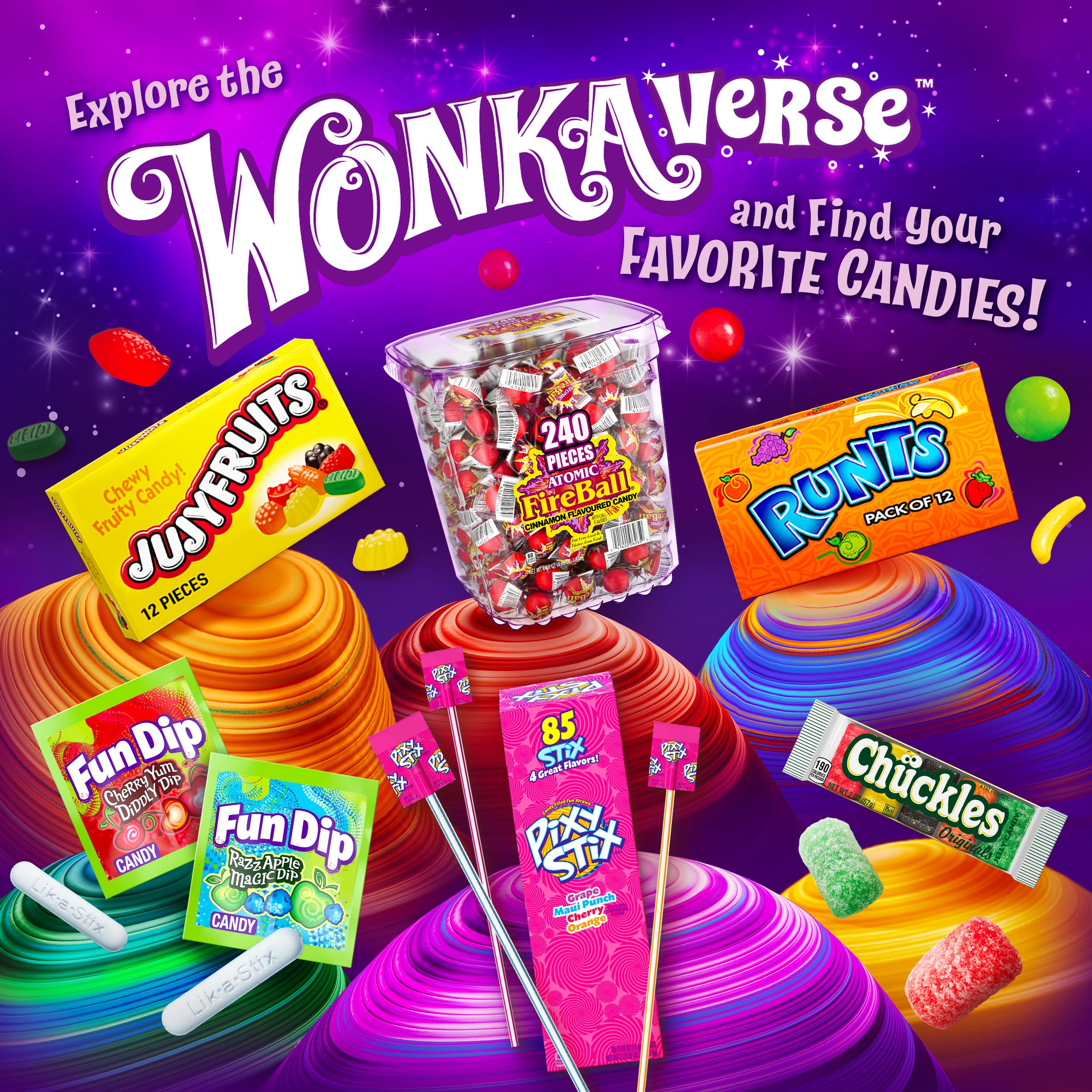 Wonka Jujyfruits wonkaverse packaging invites sharing and imagination.