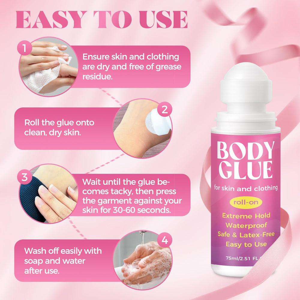 Wonshine Body Glue applied to wigs or costumes for secure fit