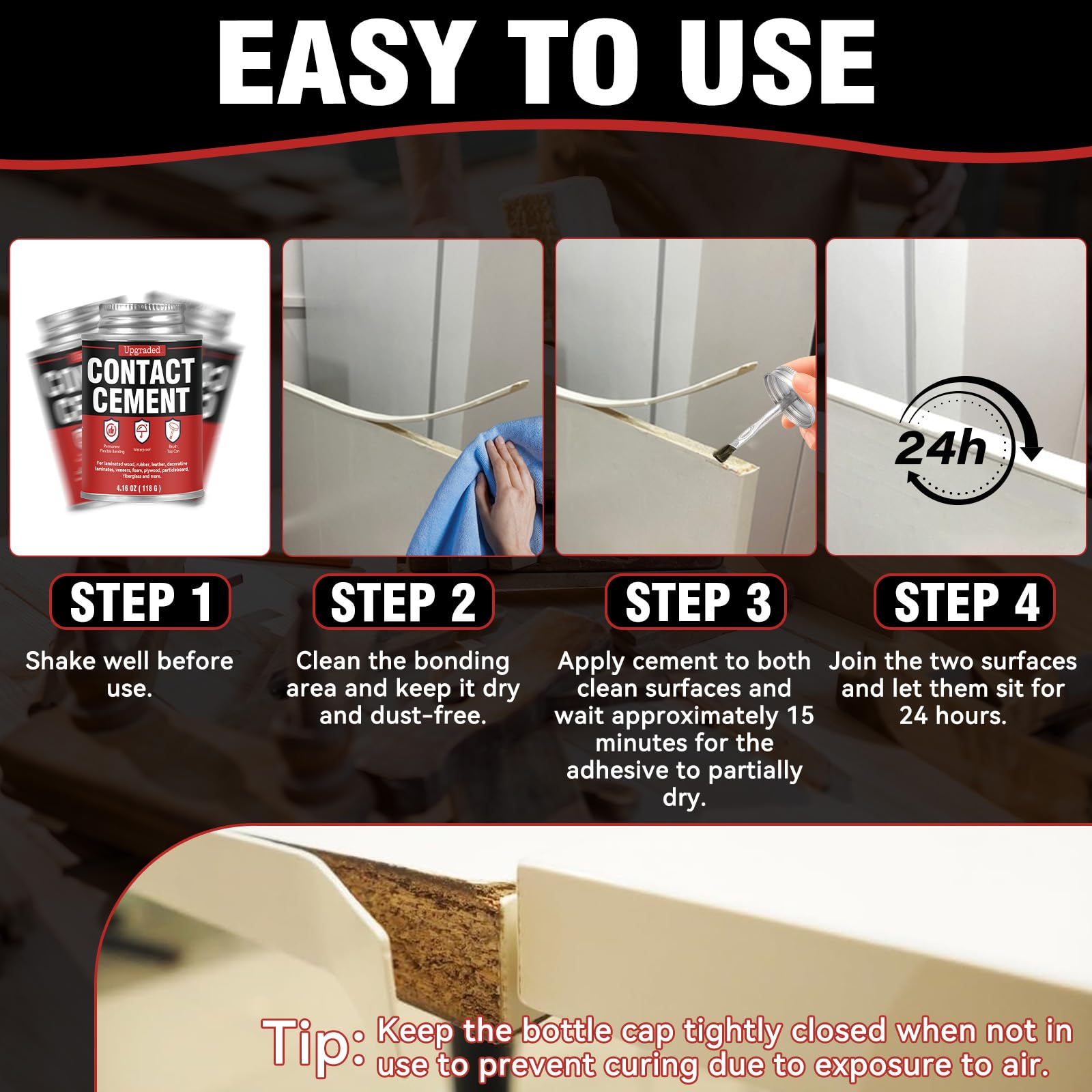Wonshine furniture repair flexibly bonds surfaces for lasting fixes