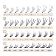WONSIS 20D lash clusters feature ultra-soft 0.07mm fibers for mink-like feel.