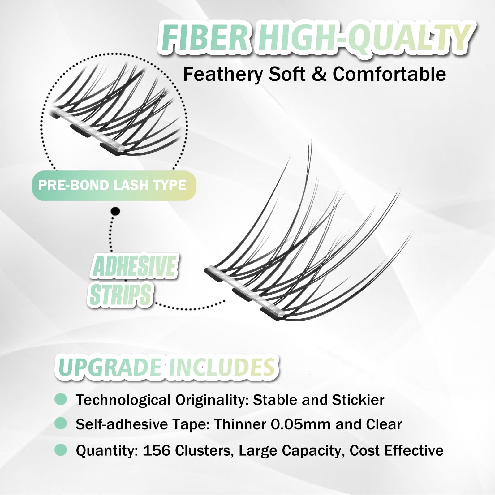 WONSIS beginner-friendly application step shows quick, glue-free lash makeup.