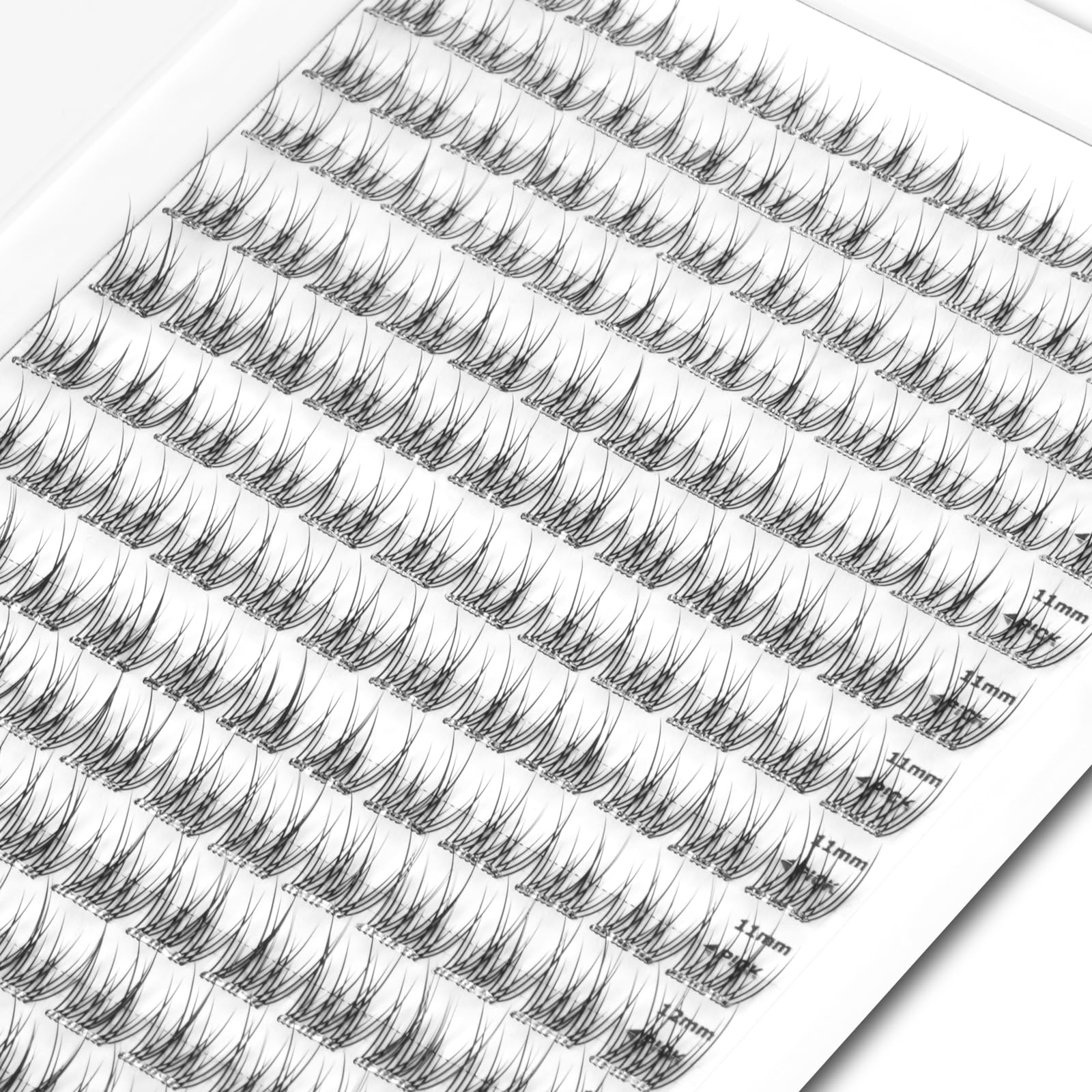 WONSIS clear-band lash clusters closeup demonstrates natural blend with skin.