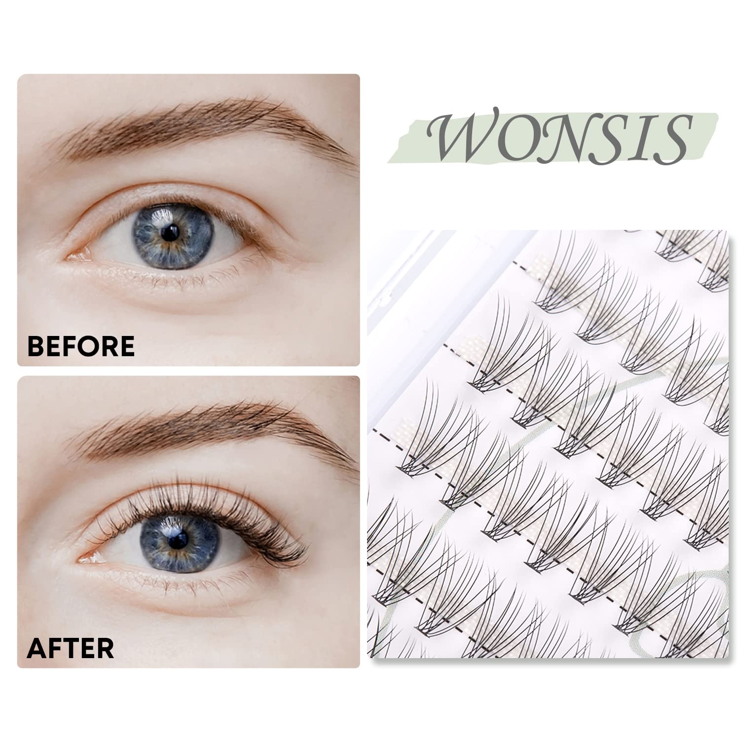 WONSIS DIY salon lashes kit supports professional and home use.