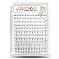 WONSIS individual lashes 10D set with 8-12mm range for a natural daily look.