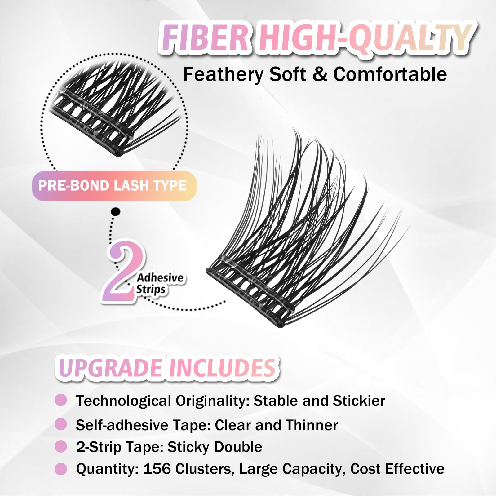 WONSIS invisible 2-strip tape lashes with lightweight comfort