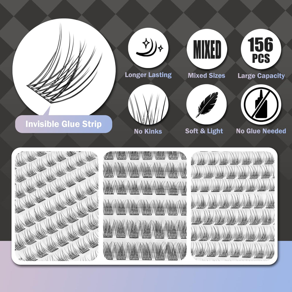 WONSIS beginner-friendly lashes enable quick glam without glue.