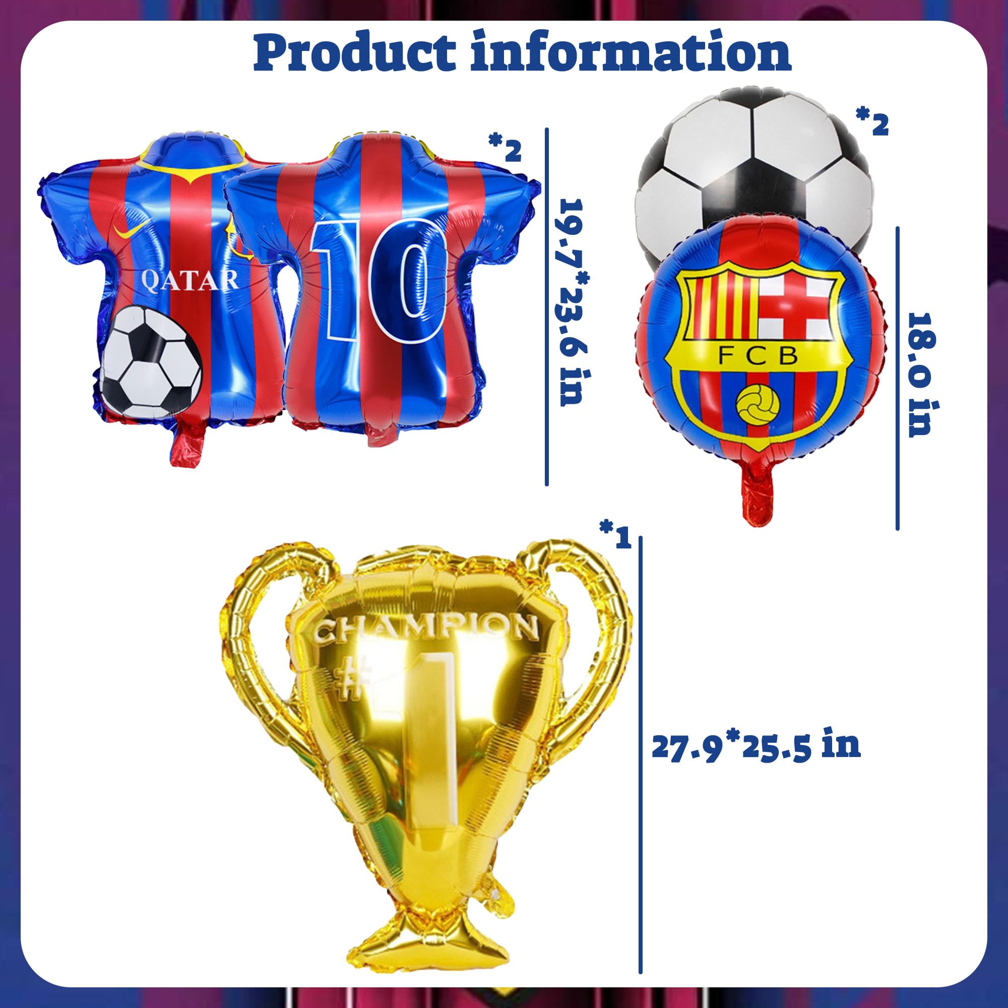 WOOACME foil balloons with Barcelona design for centerpiece impact