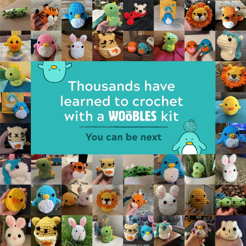 The Woobles gift-ready crochet kit: perfect for thoughtful handmade presents.