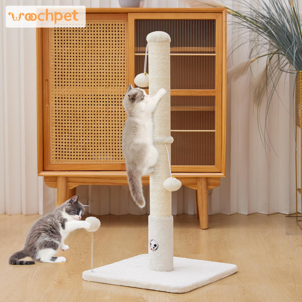 Woochpet space-saving cat post designed to fit smaller rooms