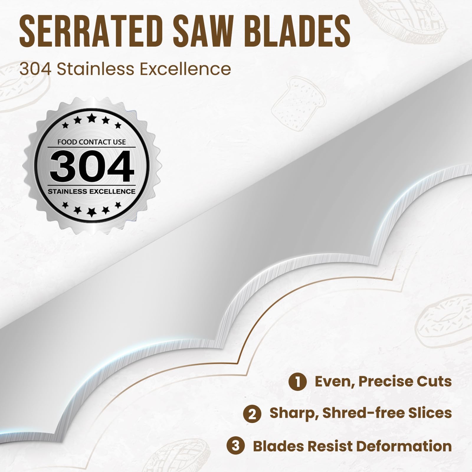Woodever sourdough knife bow design adds ergonomic control for easy slicing.