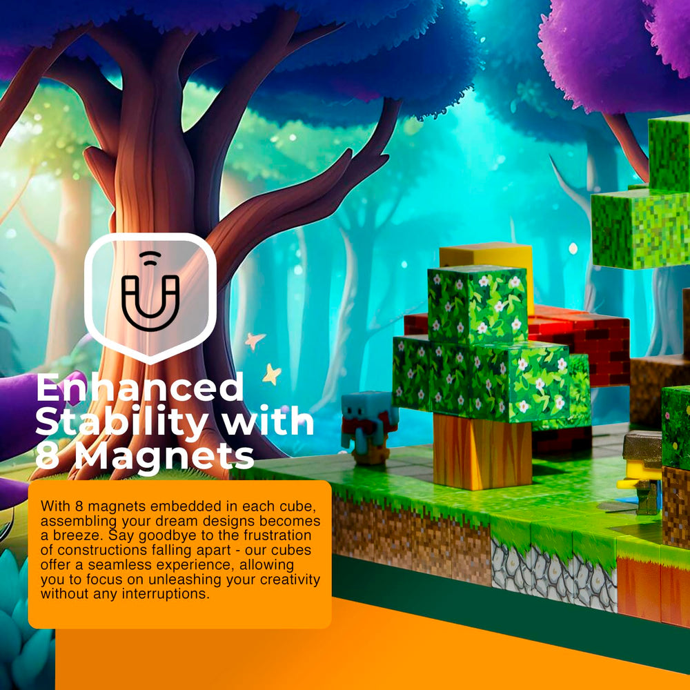 WoodnPlay compact travel-friendly build set for desks and shelves
