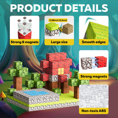 WoodnPlay magnetic blocks safe design with rounded edges for worry-free play