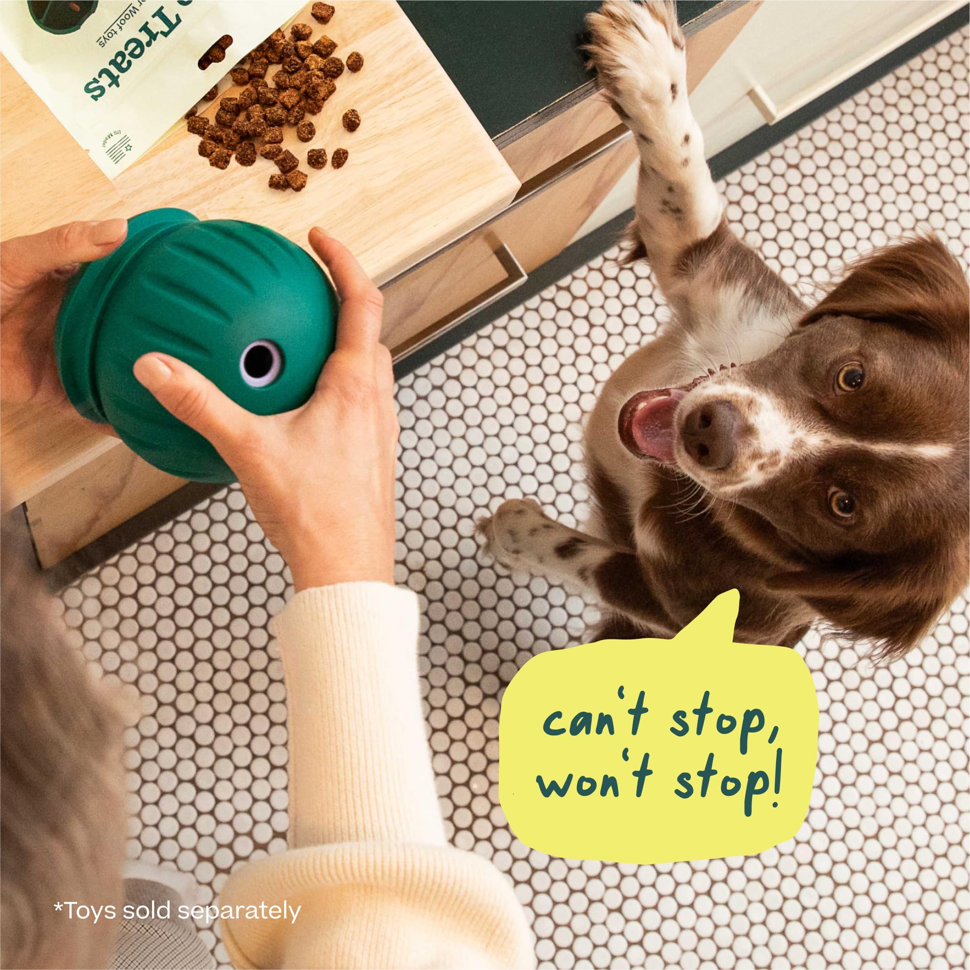 WOOF bite-sized puzzle treats for training sessions