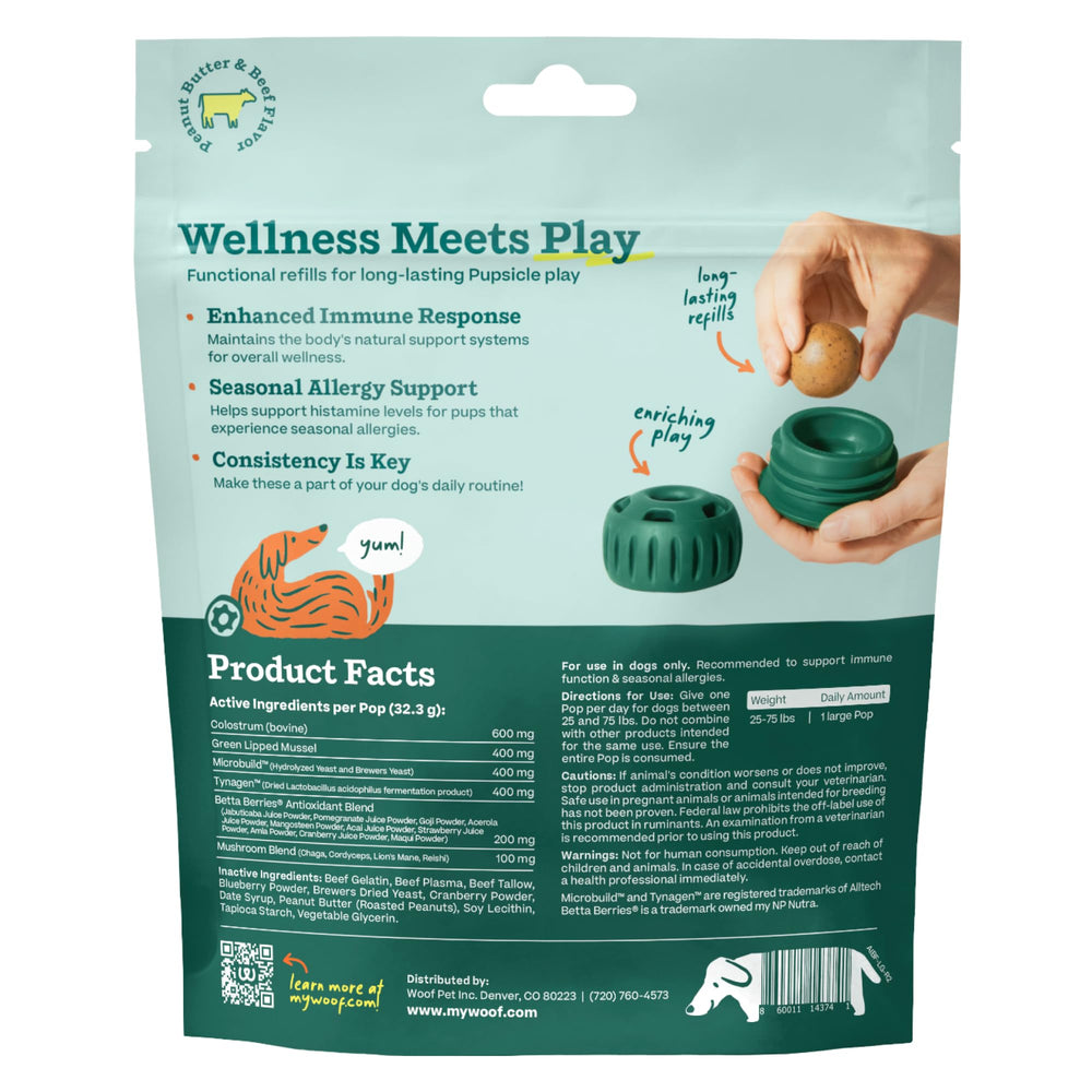 Close up of ingredient blend for WOOF Pupsicle Refill Pops