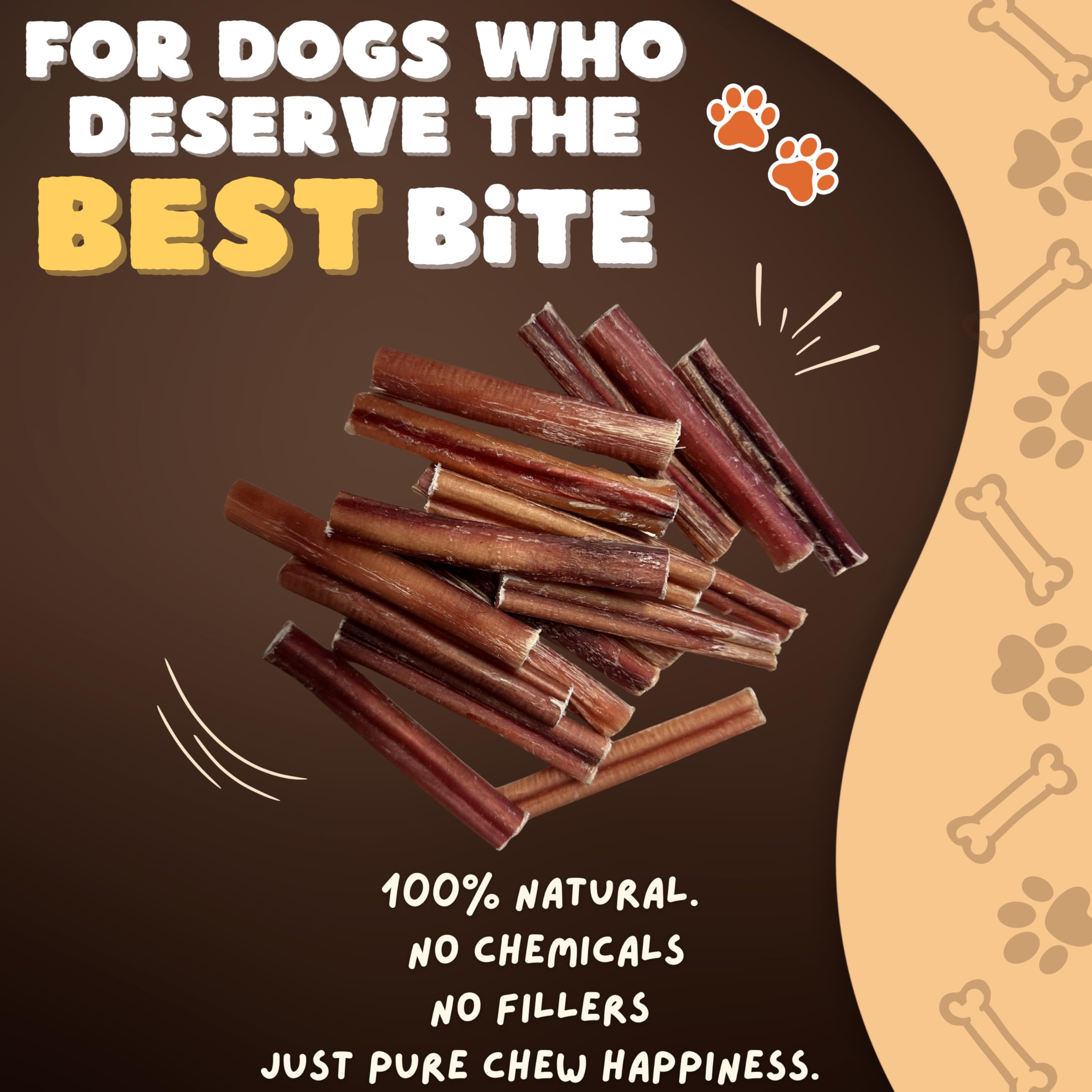 Closeup of Woofley's long-lasting dog chews for power chewers.