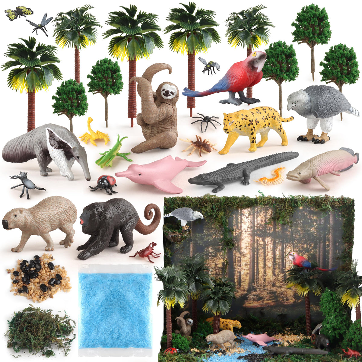 Wookidel rainforest howler monkey figurine for engaging hands-on biology dioramas