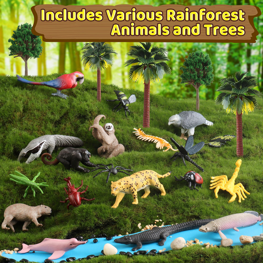 Wookidel rainforest macaw parrot figurine adds colorful wildlife to projects