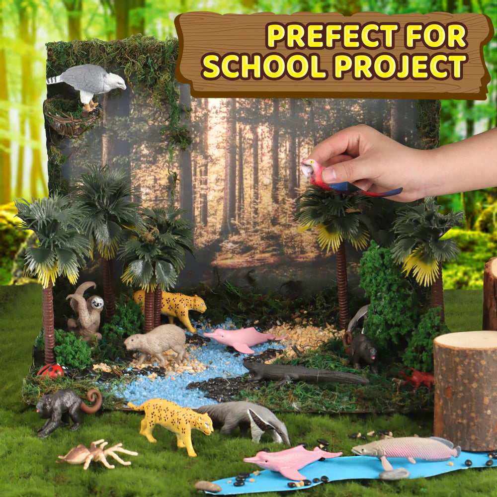 Wookidel rainforest pebbles add detail and stabilization to displays