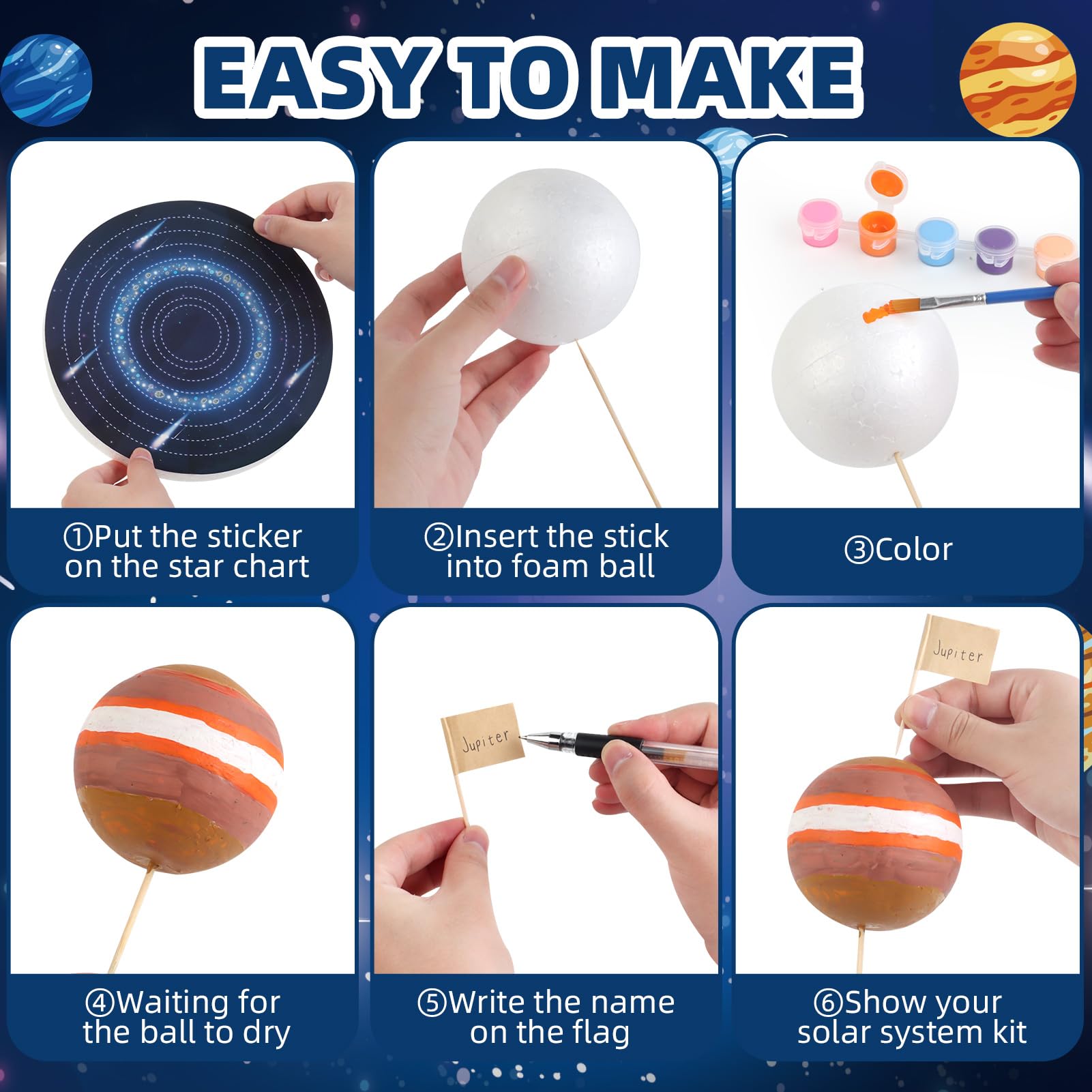 Wookidel Solar System Kit foam star detail for celestial displays