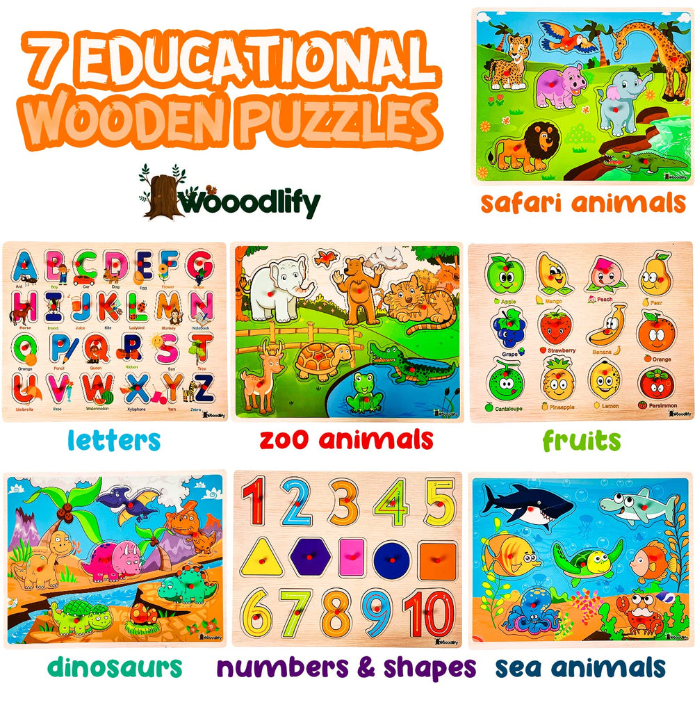 WOOODLIFY numbers puzzle supports early counting and number familiarization.