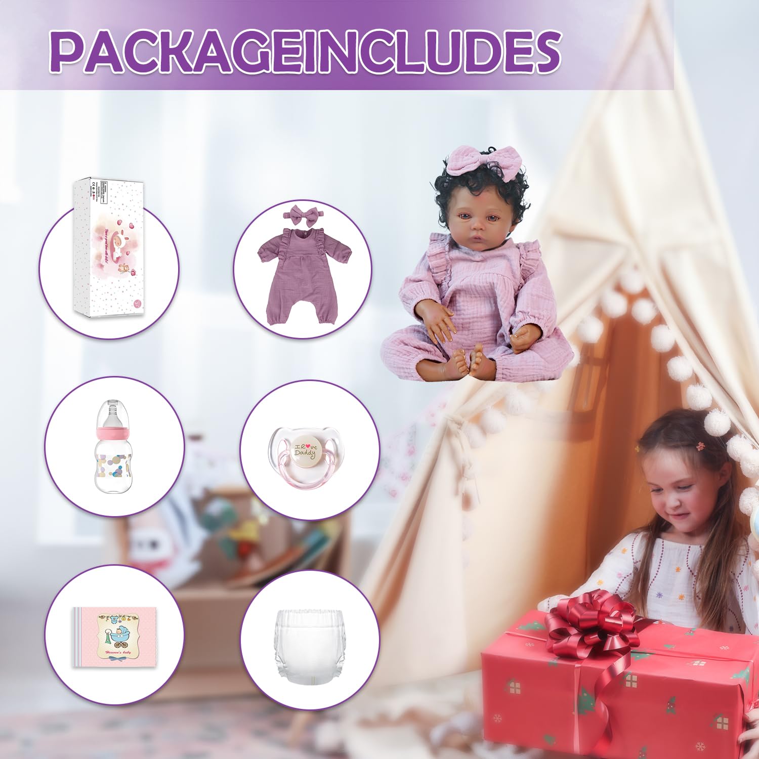 WOOROY 18-inch newborn size fits preemie outfits for styling.