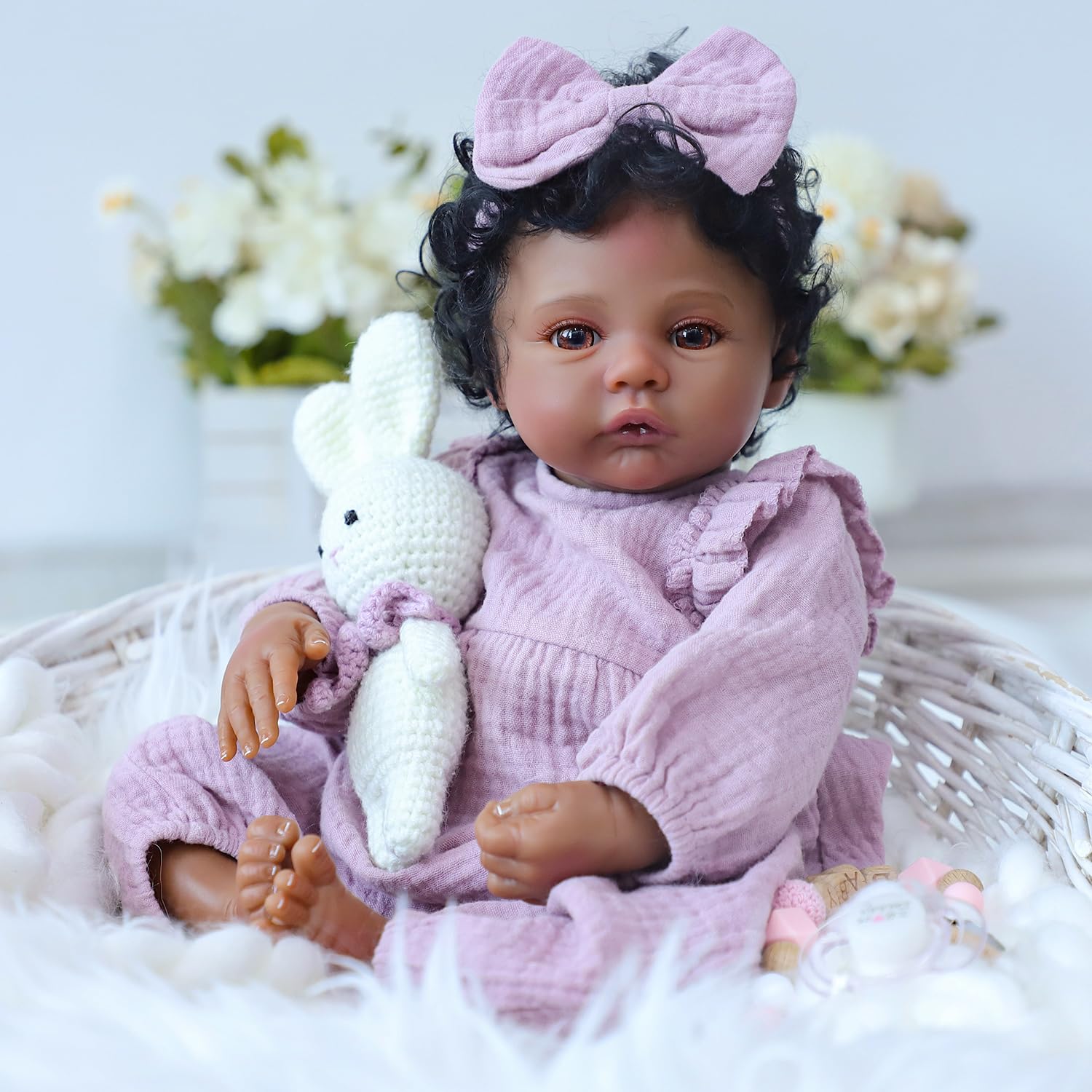 WOOROY pink jumpsuit on a doll ideal for dress-up storytelling.