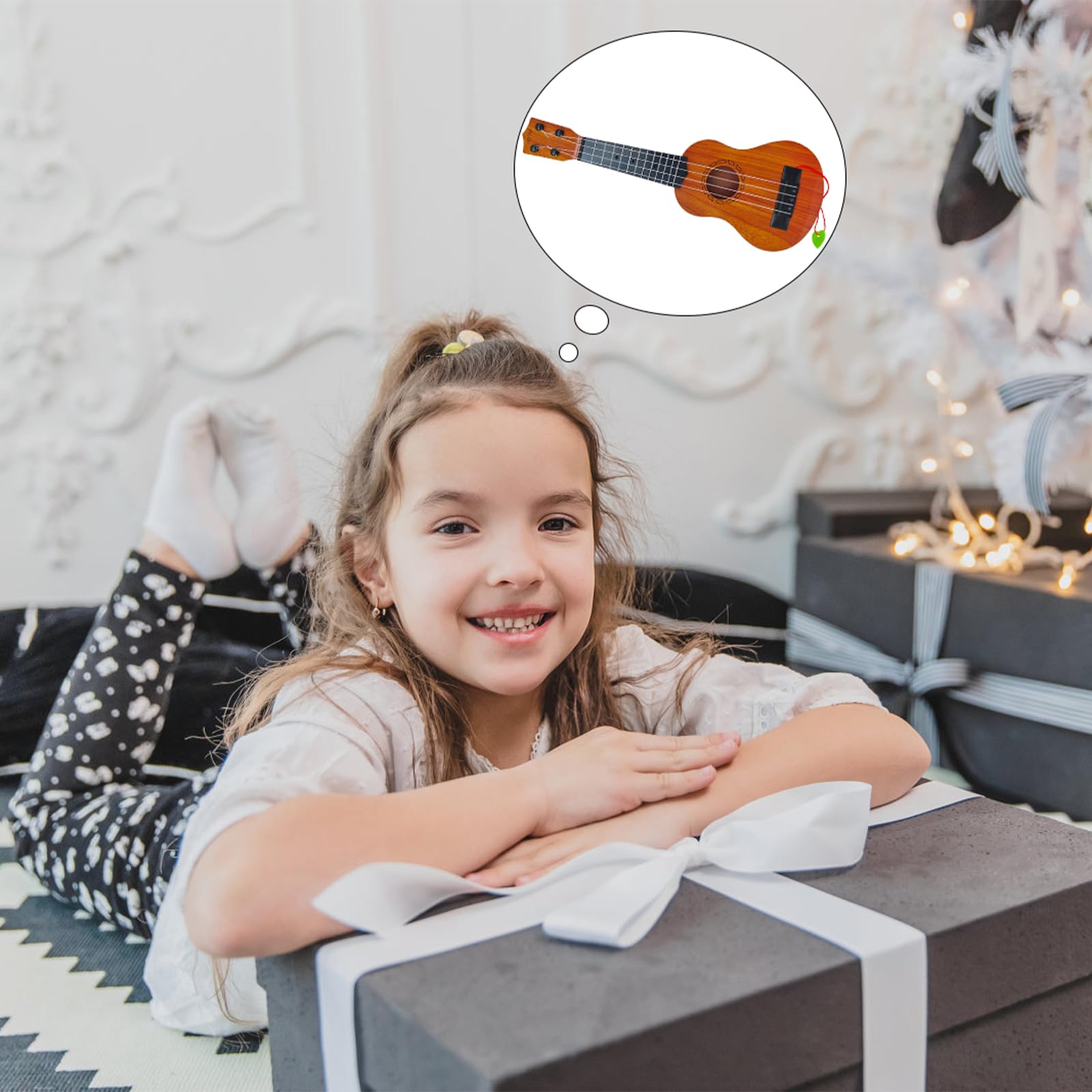 Woozettn 17-inch kids ukulele model, lightweight and easy for small hands.