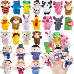 Woozettn 24-pcs finger puppets set for imaginative storytelling and toddlers' playtime.