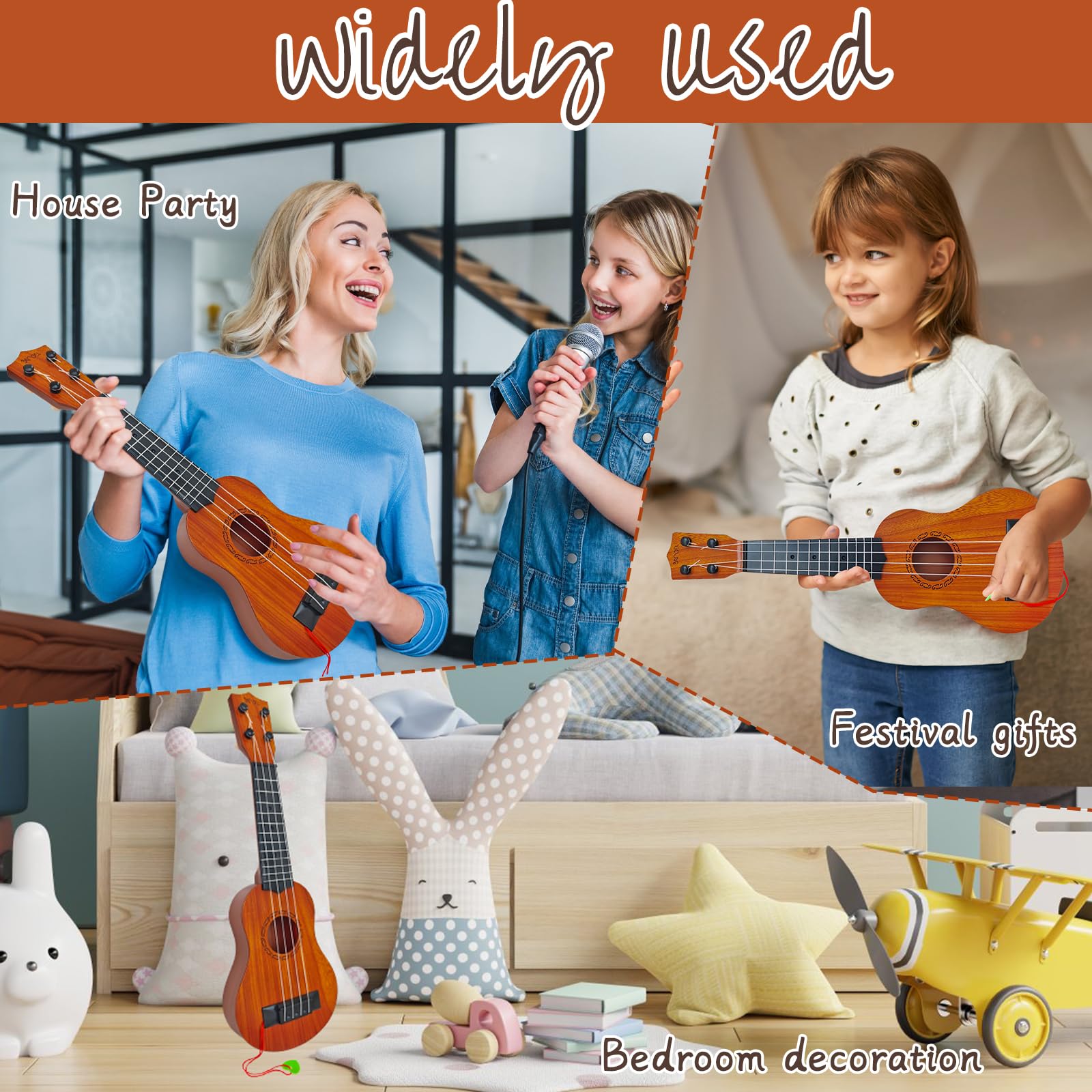 Woozettn Educational Ukulele rhythm exercise, improving hearing and beat awareness in kids.