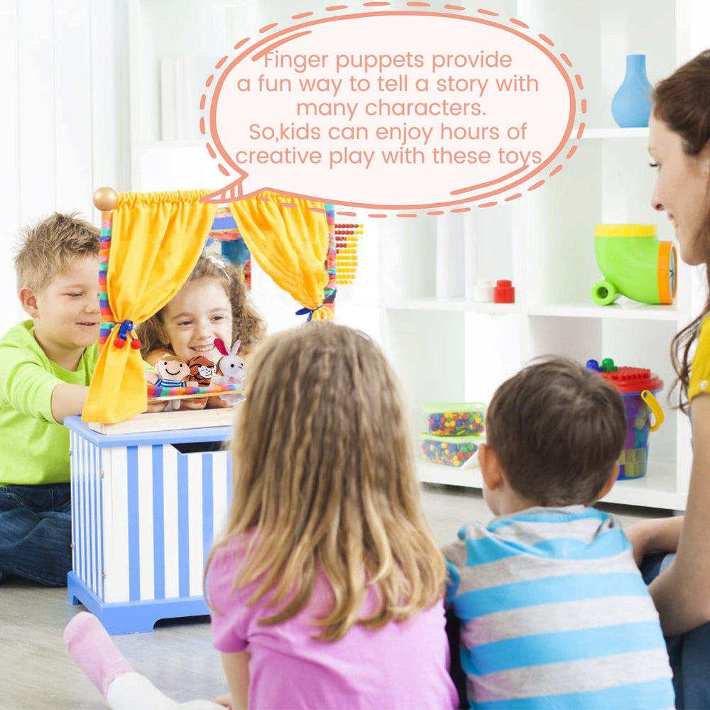 Woozettn machine-washable puppets simplify cleanup after messy arts and crafts.