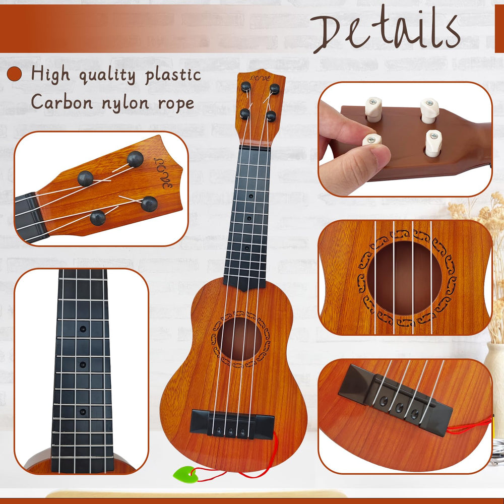 Woozettn Ukulele strings close-up, durable nylon strings designed for gentle play.