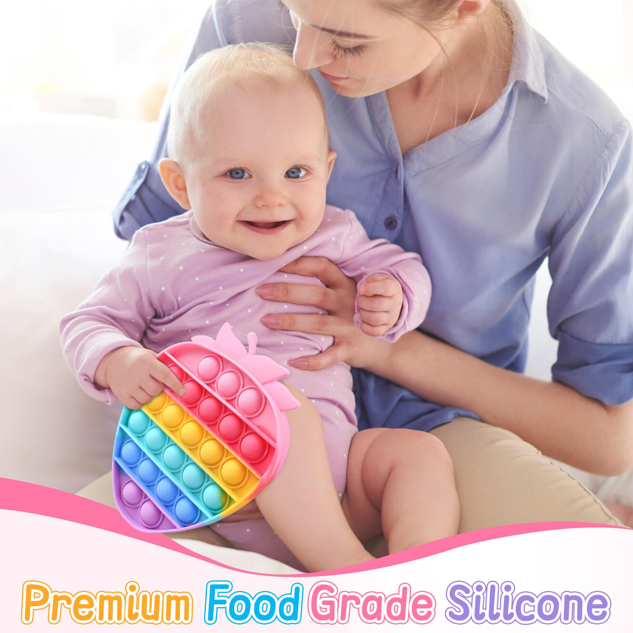 Woplagyreat silicone closeup bubble fidget: durable, washable sensory toy for everyday calm.