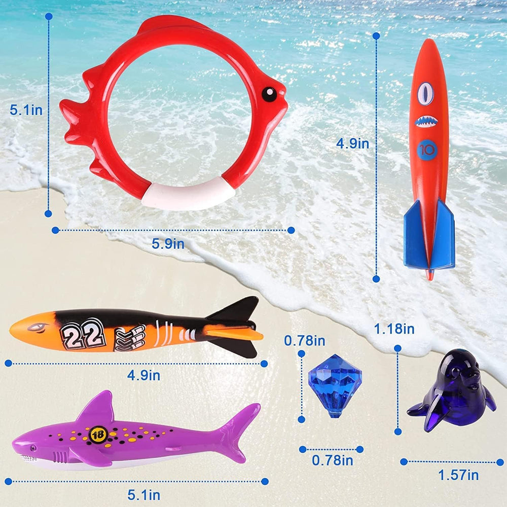 Woplagyreat diving rings, colorful pool game that boosts coordination