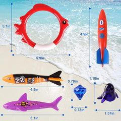 Woplagyreat diving rings, colorful pool game that boosts coordination