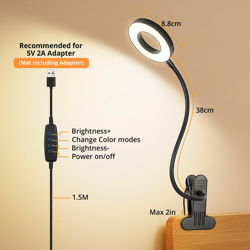 Woputne clip light shows 3 modes and 10 levels.