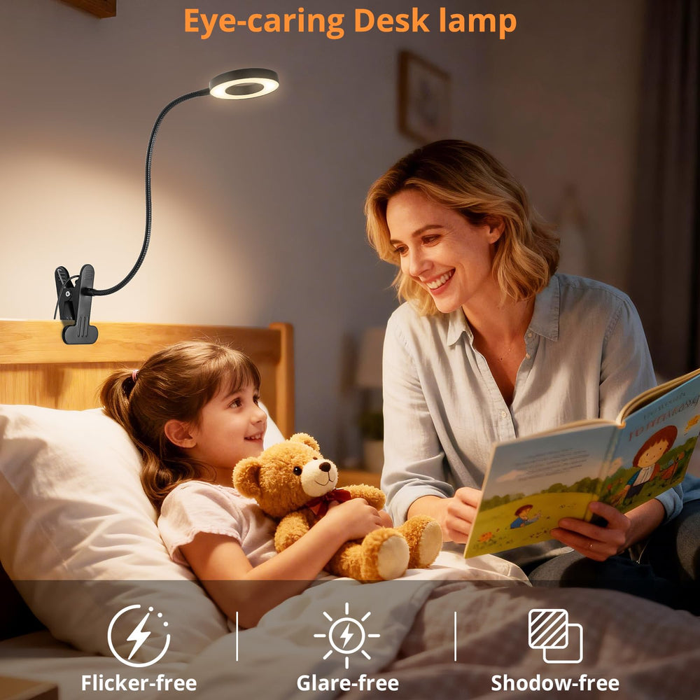 Woputne clip light slim profile fits desks.