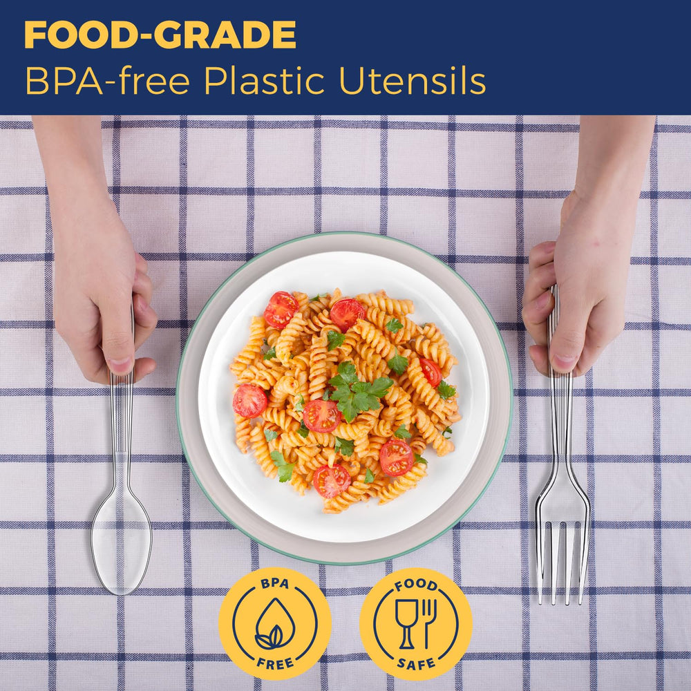 WORDOP BPA-free plastic utensils for safe, family-friendly meals