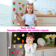 Worgree DIY wooden magnets in gift box for Easter gifting