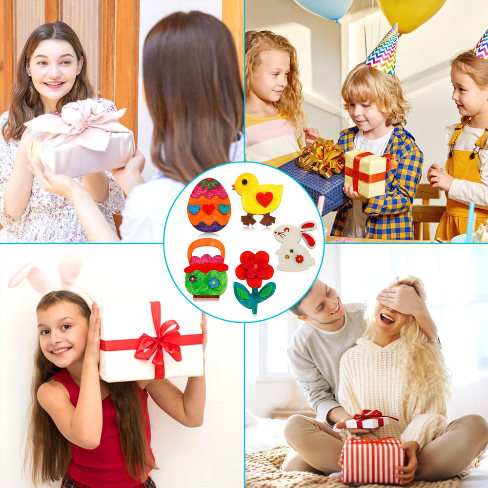 Worgree Easter party favors made from wooden magnets for kids ages 4-12